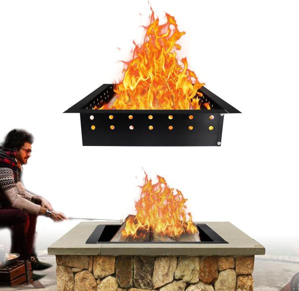 Outdoor Wood Burning Bonfire Fire Pit Insert Ring Liner with Toughness Carbon Steel