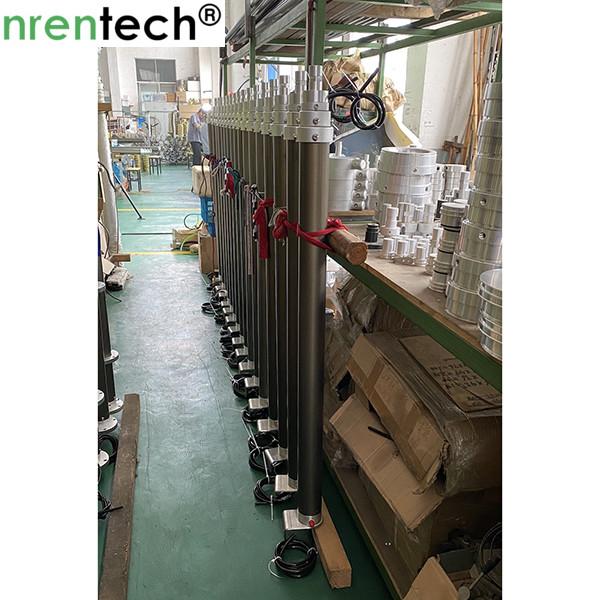 3.5m portable pneumatic telescopic mast for light tower, fire truck lighting , inside electric wires telescopic mast