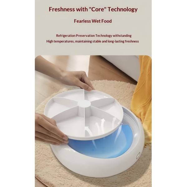 Detachable Automatic Pet Feeding Machine APP Control Dog Food Bowl Ice Crystal Freshness