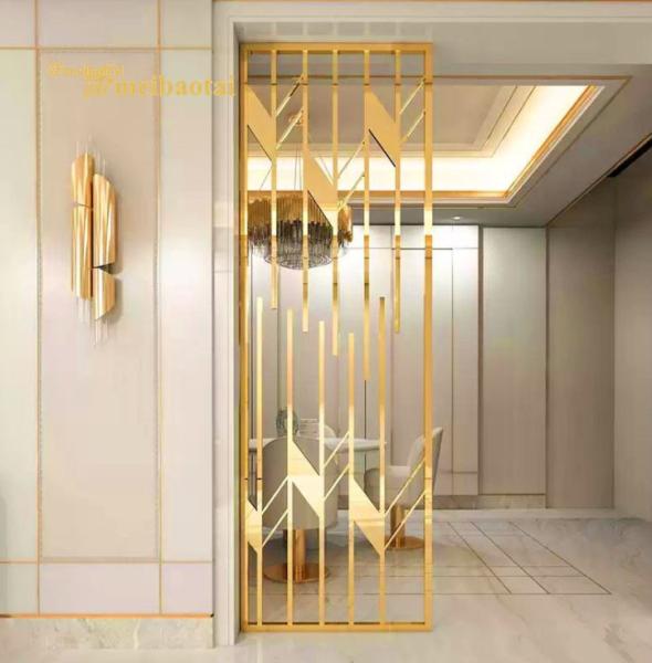O divisor de sala de aço inoxidável de PVD, laser de 30mm cortou o painel de aço decorativo da privacidade