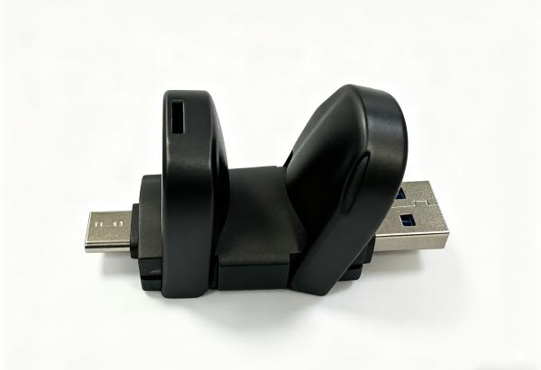 Double-headed And Reversible Gun Metal Usb Flash Drive With Type C Pendrive With American Certification