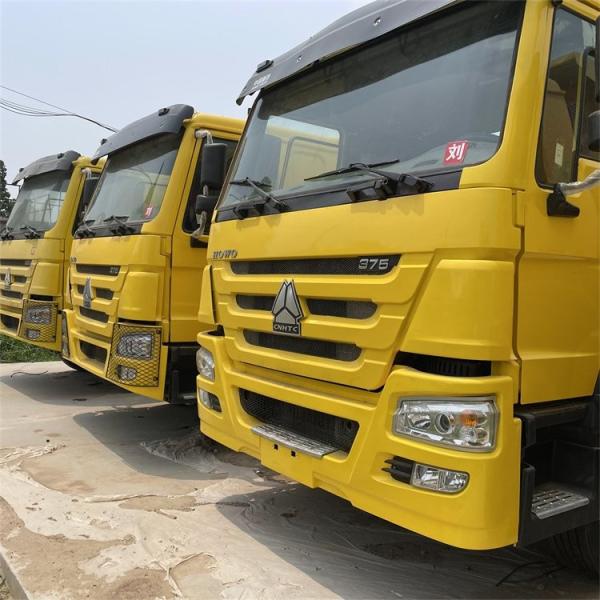 Os freios de ar usados diesel médios do caminhão do caminhão basculante HOWO 371 entregam em segundo Tipper Truck 375