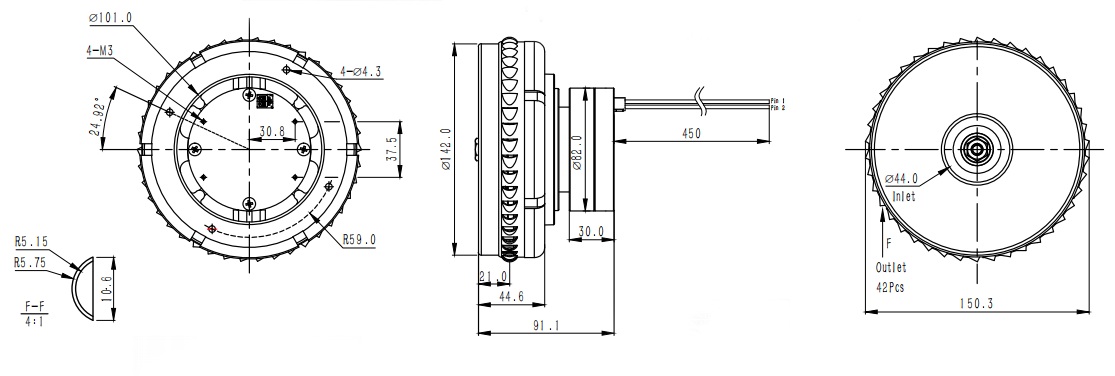 Wonsmart низкий шум 48V вентилятор для эффективной циркуляции воздуха