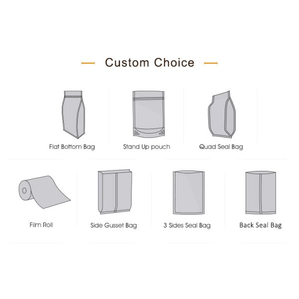 Flat Bottom Aluminum Foil Packaging Bags Laminated Pouch 8 Side Seal Pet Dog Food Pack