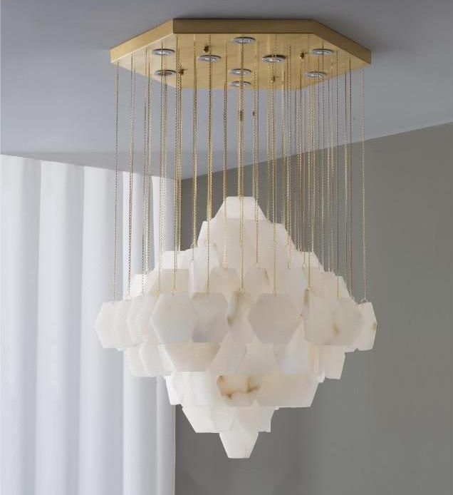 Lámpara de colgante de mármol de diseño moderno.