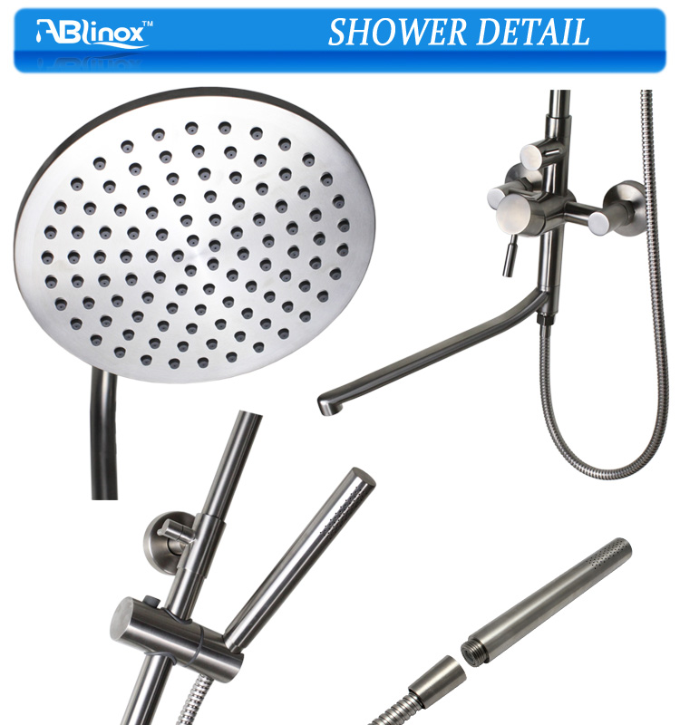 Stainless Steel Brushed Nickel Bath Shower Head Faucet