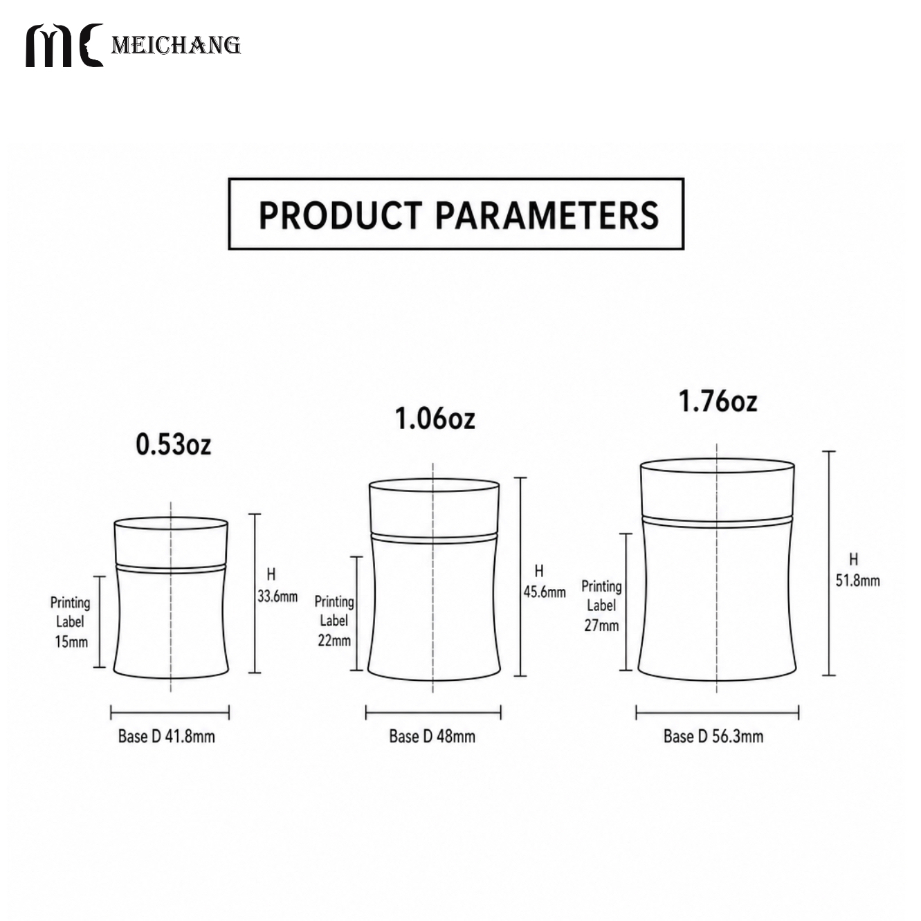 15g 30g 50g Single-Wall PP Eye Cream Jar with Sealing Liner(MC-P-560)