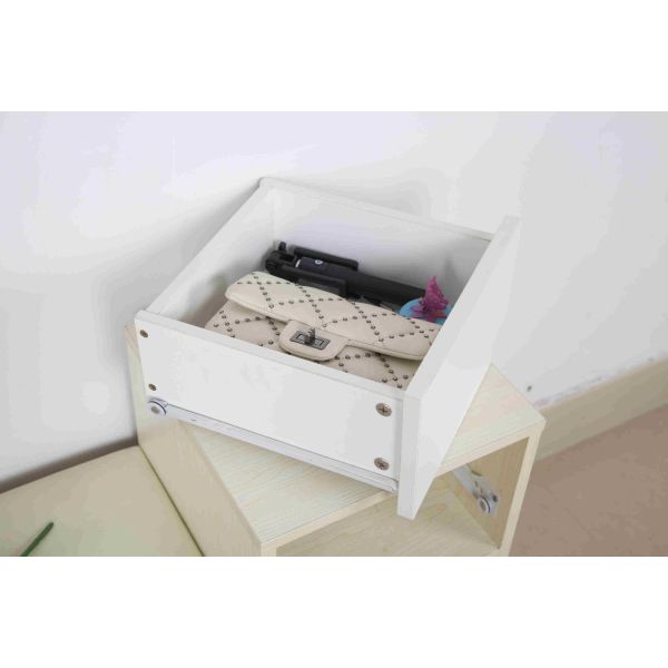White Modern Narrow Home Shoe Cabinet Cushion Bench With PB Board Frame