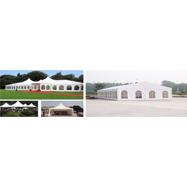 Огнезащитная белая сень газебо шатра партии 10x30 со свадьбой H6XW7XL50M PVC стенок