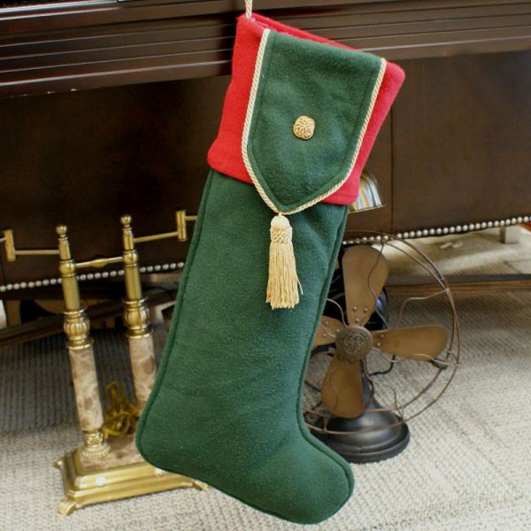 Plain Style Personalized Fashion Gifts Polyester Patchwork Christmas Stocking