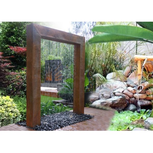 Tailles en pluie de Corten différentes de rideau de l'eau de caractéristique en