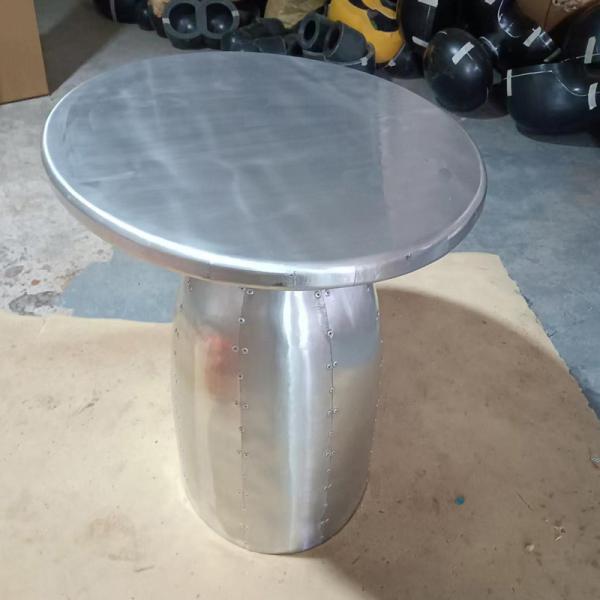 Designer furniture retro industrial style aluminum aviator coffee table mushroom table side table