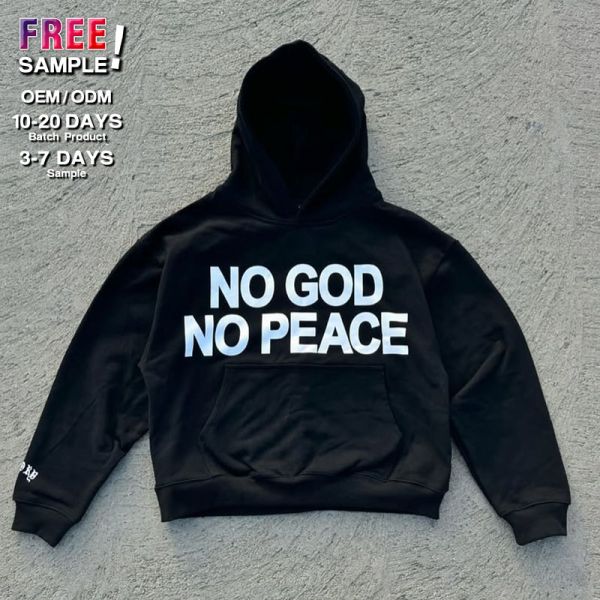 Fabricants de vêtements Logo imprimé sur mesure 3D sans chaussures Hoodie poids lourd Hoodies pullover lavage à l'acide Hoodie homme