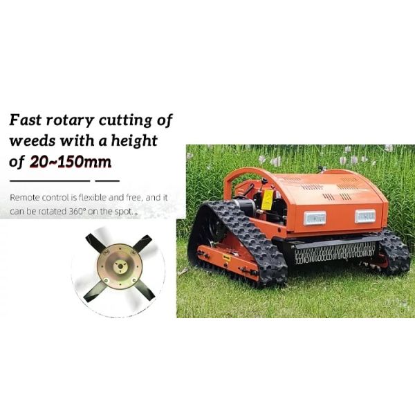 Intelligent Design Farm Lawn Mower Remote Control Crawler Lawn Mower