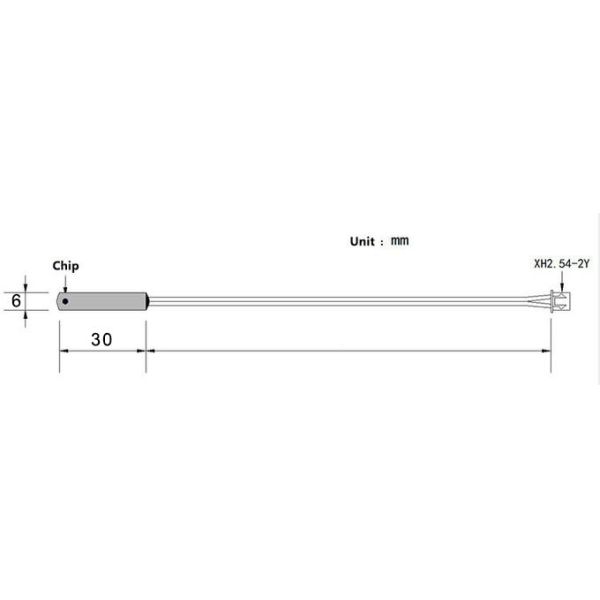 термистор снабжения жилищем NTC никеля зонда 6x30mm покрытый медью