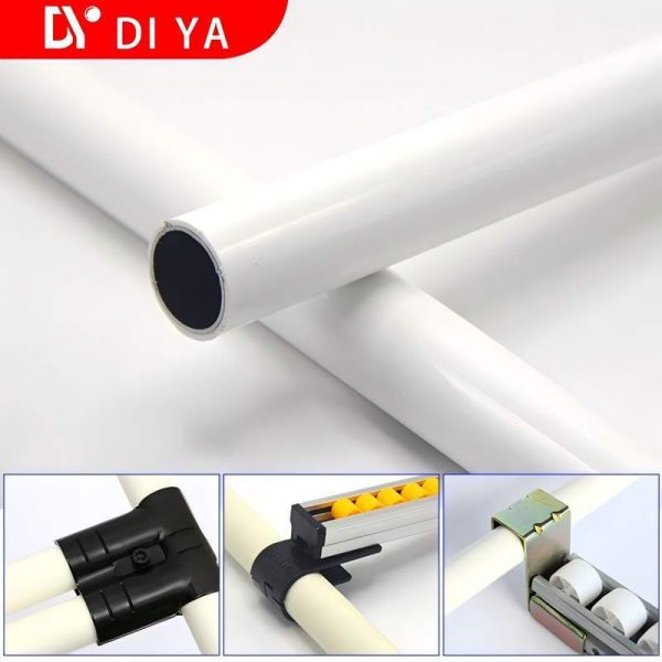 HJ-14 Black Electrophoresis Metal Lean Pipe Joint in 2.3MM Thickness for Tube Warehouse Rack