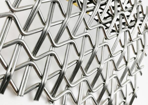 Springs Rods Connection Woven Mesh Technic Architectural Wire Mesh Irregular Design