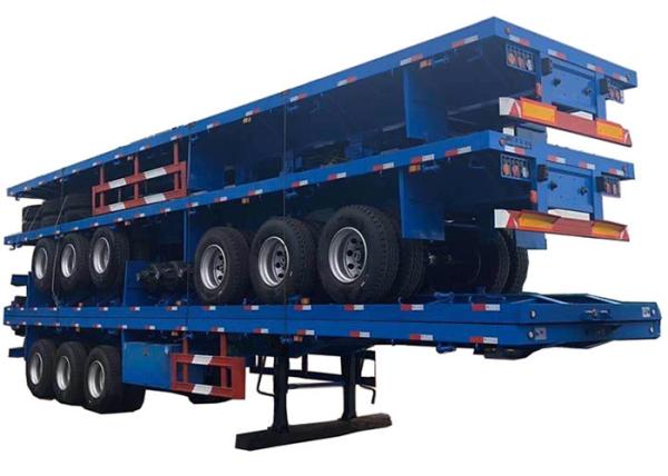 Reboque 13 Ton Flatbed 18 Wheeler Carbon Steel do caminhão do leito de Fuwa