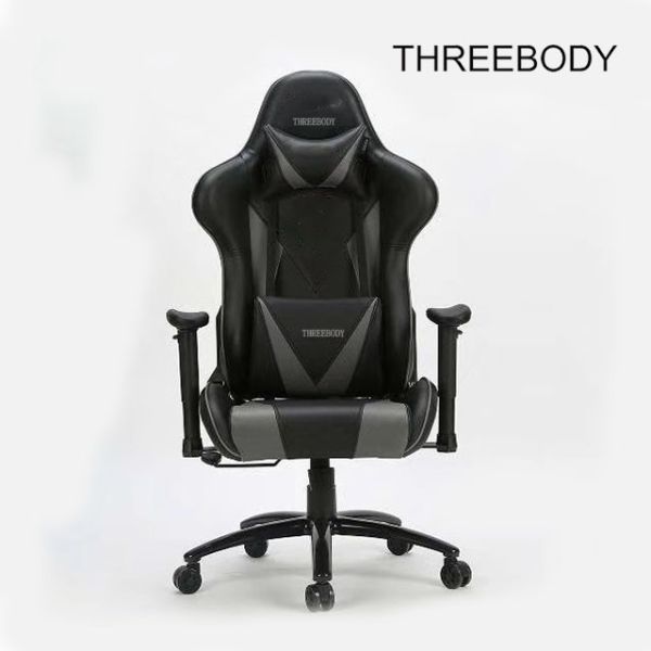 High Back Ergonomic Gaming Chair , Black And Gray Big And Tall Gaming Chair