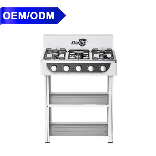 Manual Ignition Knob 5 Plate Gas Stove Wholesale Heat Resistant Fuel Efficiency Five Burner Gas Cooktop