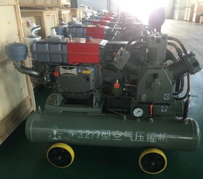 Small Portable 3 Cylinder Piston Mining Air Compressor Easy Moving
