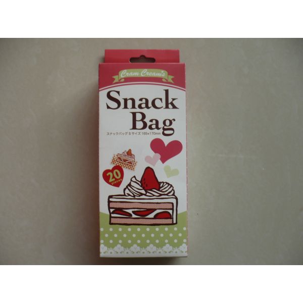 Custom Colored Printed LDPE Reusable Ziplock Snack Bag / Sandwich Bags