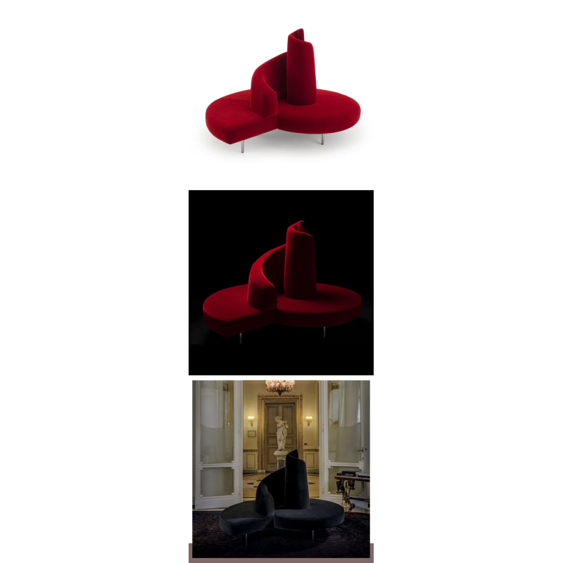 Modern Artistic Design Velvet Public Area Sofa for Home Hotel Lobby and Mall
