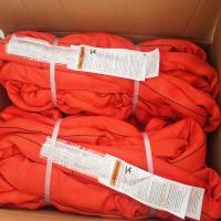 Verticale rouge de bride ronde sans fin résistante de polyester d'OEM 7 tonnes