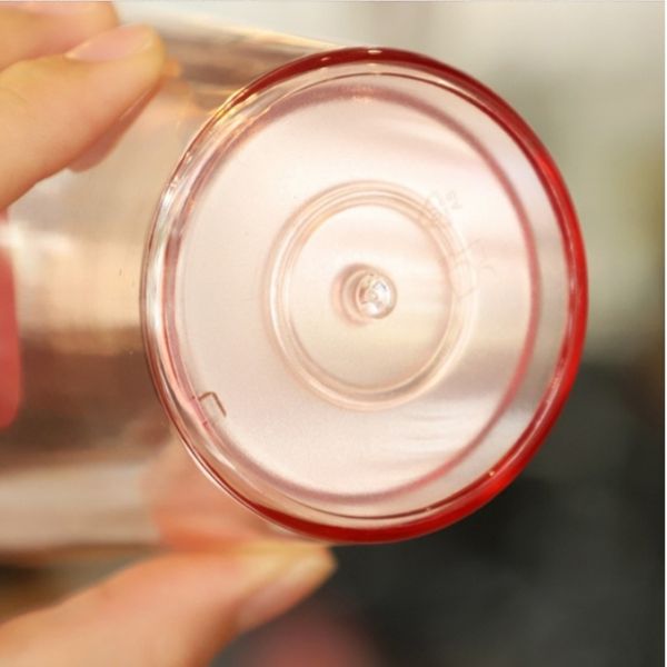 Simple Double-layer Large Capacity Plastic Straw Cup Creative Student Transparent Milk And Juice Water Bottle