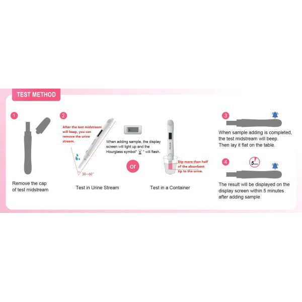 510K OTC Digital Pregnancy Test Kit For Urine HCG Detection