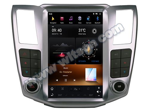 11.8 Screen Tesla Vertical Android Screen For For Lexus RX300 330 350 400H 2004-2008 Car Stereo