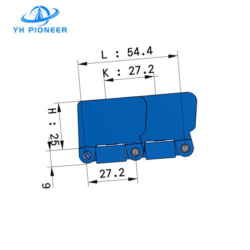 Cintura modular de topo plano de alta estabilidade com parede lateral para transporte e contenção de material robusto