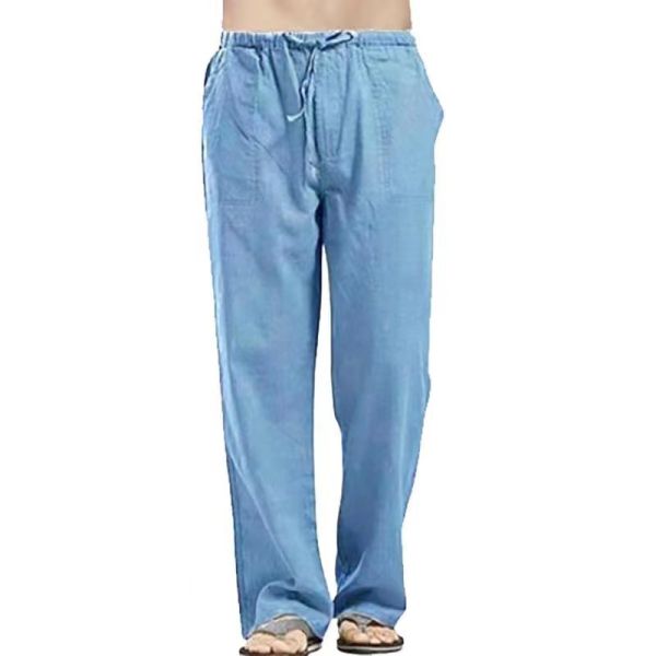 Men's Anti-pilling Cargo Sweatpants Autumn Waterproof Pants with Flat Front Style