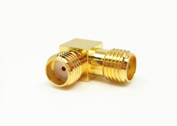 SMA Female To SMA Female Right Angle(RA) 50Ω RF Coaxial Adapter