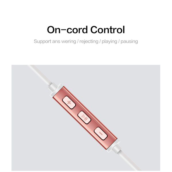 In Ear High Bass 20mw Metal Wired Earphones Mic Volume Control