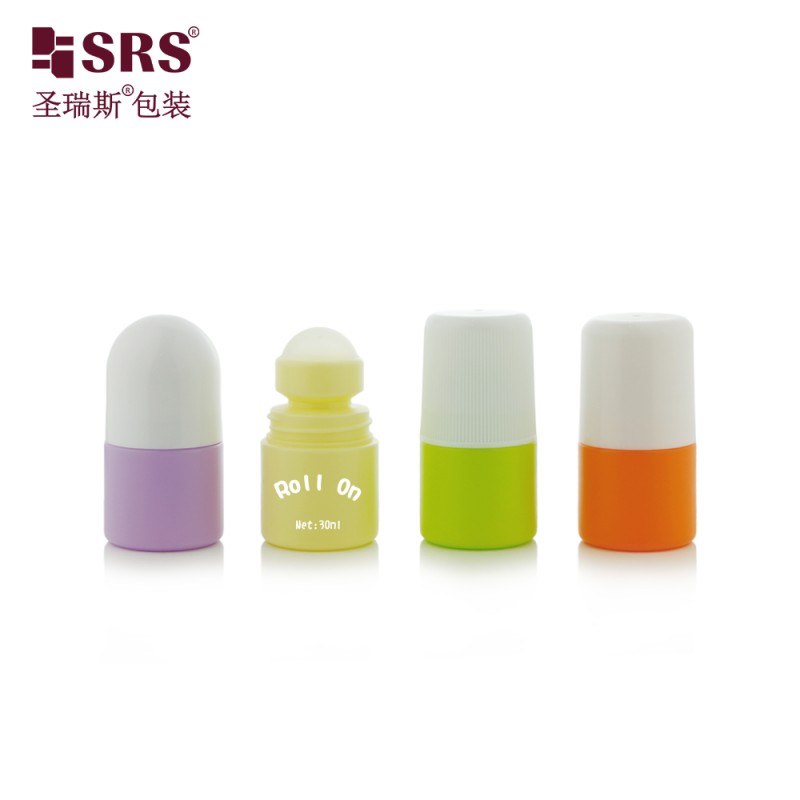 30ml Lavender Capsule Style PP PCR Roll on Container Matte Empty Roller Bottle for Deodorant Anti-perspirant
