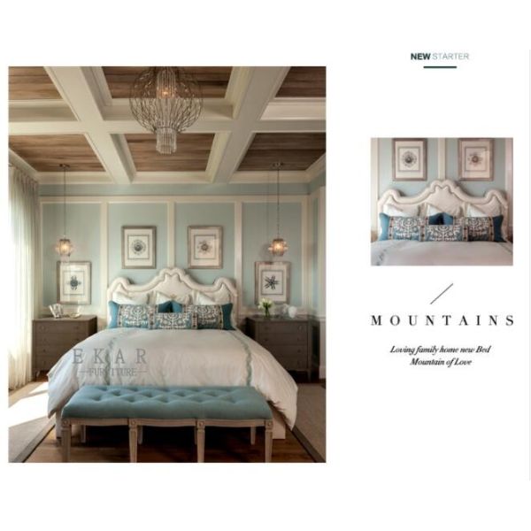 Plywood Double Wedding Fancy Bed Design