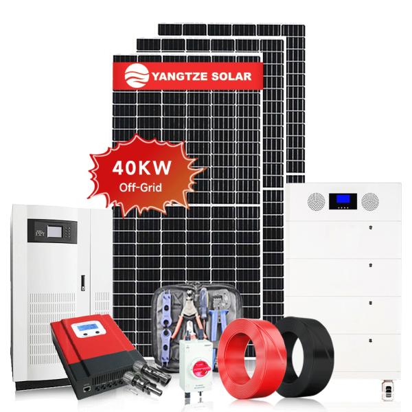 40KW Complete PV Off Grid Solar System Kit Energy Backup