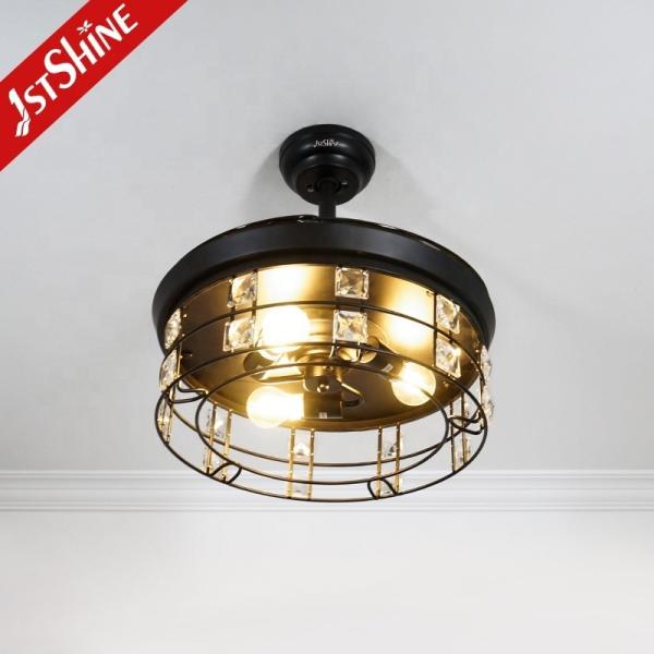 Material do corpo da lâmpada Metal 1stshine LED Ventilador de teto com Kit de luz e controle remoto
