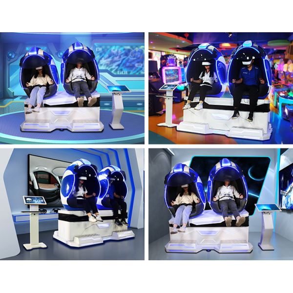 2 Seat Egg Chair VR Theater 9D Cinema Dynamic Motion 3DOF Platform Virtual Reality Equipment China Factory 
