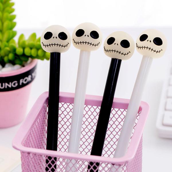 Halloween Gift creative gel ink pen 0.5mm Creative Scary Skeleton Head Model Gel Pen