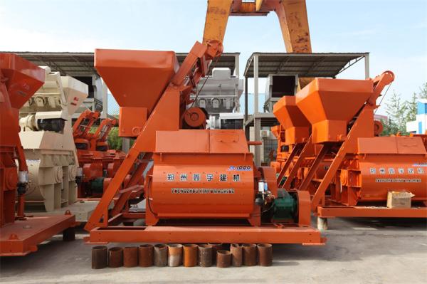 JS1000 Twin Shaft Cement Mixer Machine 60m3/H Safety Easy Maintenance