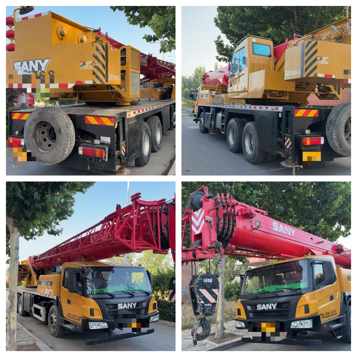 Well-Maintained Used SANY STC300C5-2 30 Ton Mobile Truck Crane Dual Boom Cylinder Design Elevated Cab Visibility for