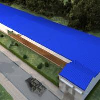 Estructura de acero ligero Casa de pollo Tamaño / color personalizado
