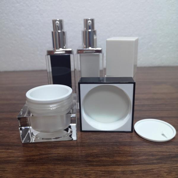 Frascos de creme cosméticos de creme do acrílico 30ml dos cuidados com a pele