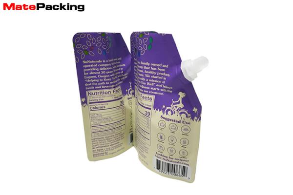 Custom Reusable Liquid 	Spout Pouch Stand Up Plastic Pouch BPA Free 100ml For Baby Food