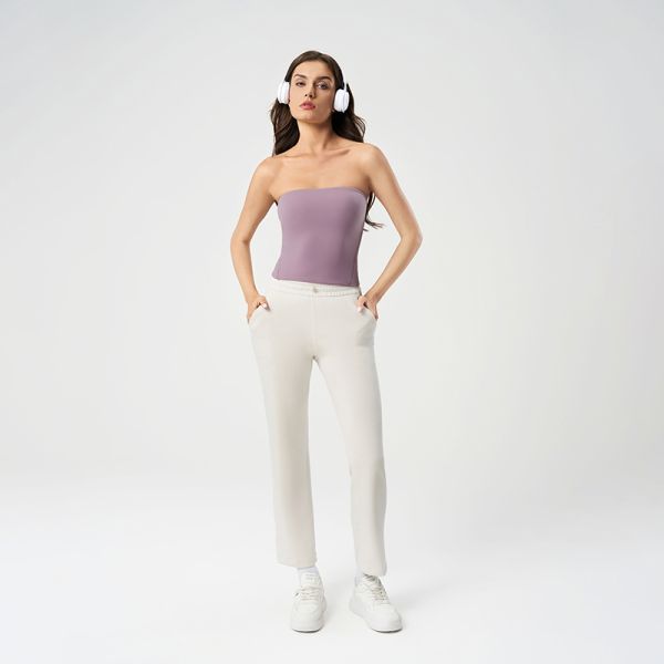 Seamless Strapless Bandeau Top Silky Spandex Slim Fit for Layering / Casual Wear