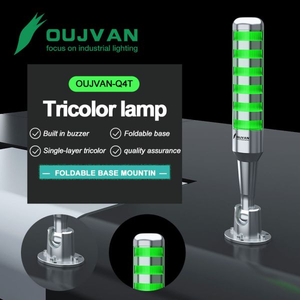 Luz de señalización industrial de aluminio RYG para máquina CNC, con atenuador, 12V 24V 220V