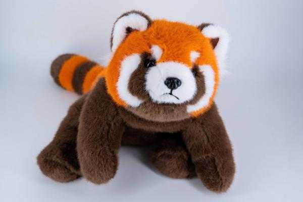 30cm Simulation Stuffed Toys Prone Posture Red Panda Plush Doll Suspension Design