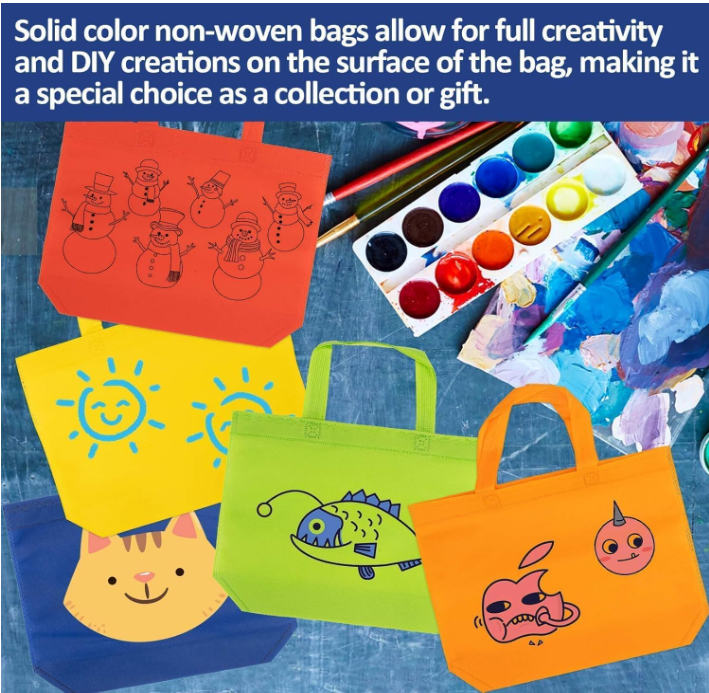 Non Woven Party Favor Bags  Colorful Reusable Bags Non Woven Solid Color Reusable Tote Bags Bulk With Handles Nonwoven Reusable Grocery Bags